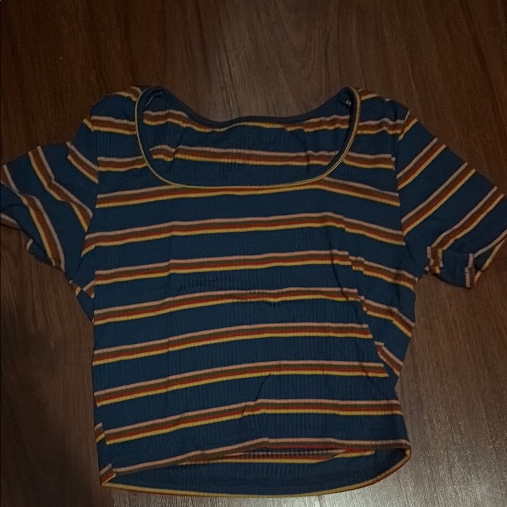 Striped Blue and Yellow,Red, and greenTop